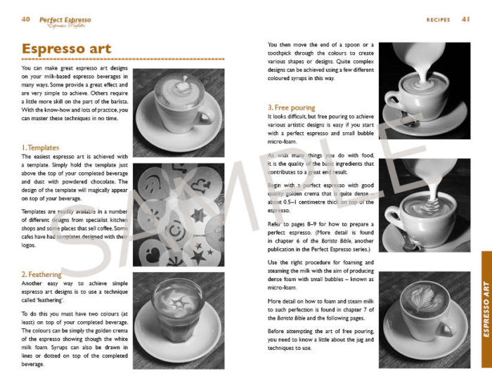 Sample page from Recipes