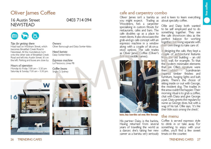 Sample page from Trending Cafes Book 1