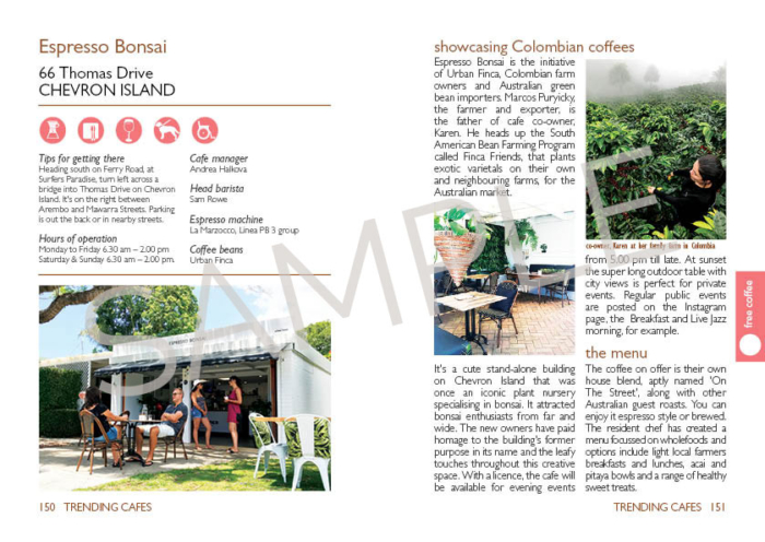 Sample page from Trending Cafes Book 1