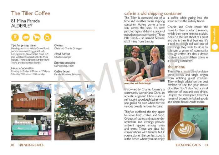 Sample page from Trending Cafes Book 1