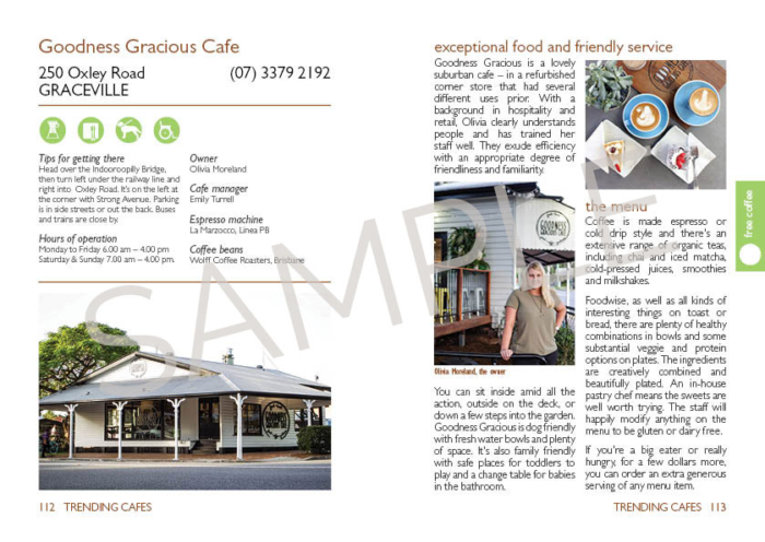 Sample page from Trending Cafes Book 1