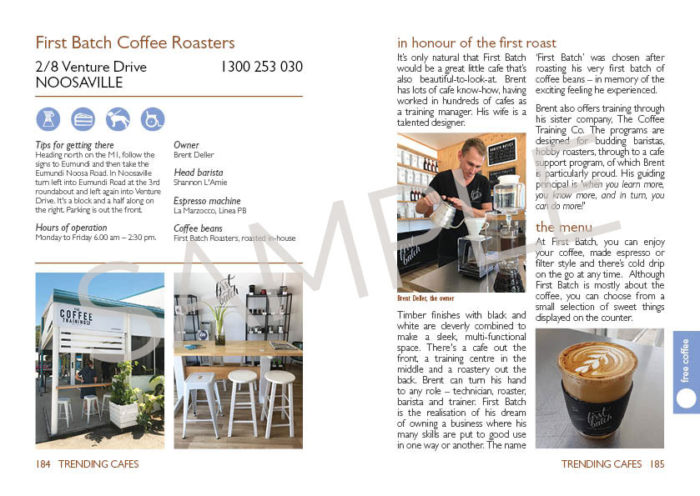 Sample page from Trending Cafes Book 1