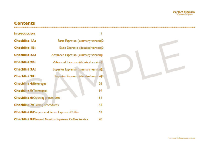 Sample page from Training Tools CD