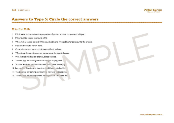 Sample page from Training Tools CD