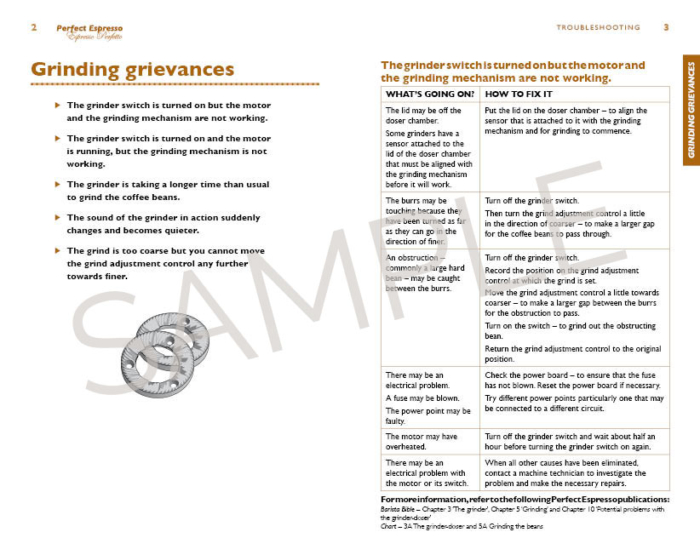 Sample page from Troubleshooting