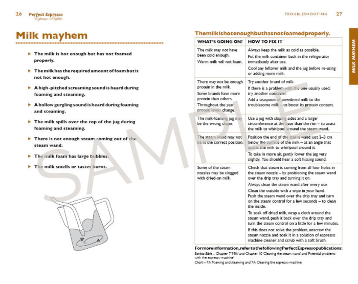 Sample page from Troubleshooting