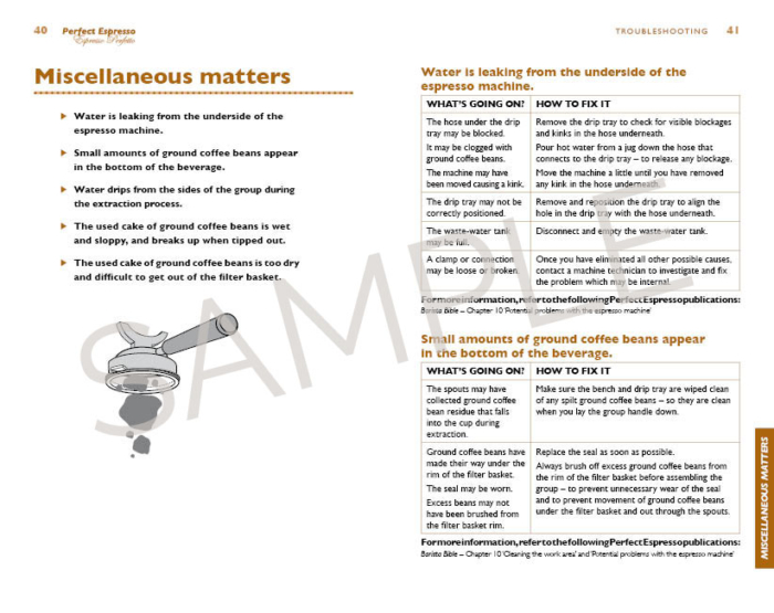 Sample page from Troubleshooting