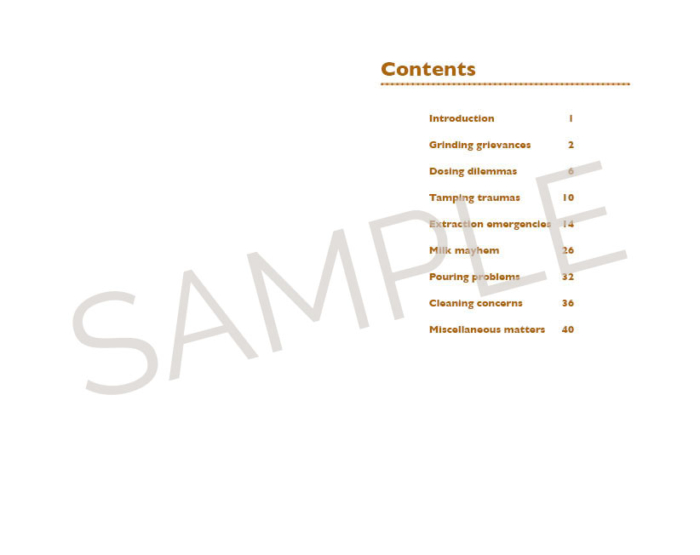 Sample page from Troubleshooting