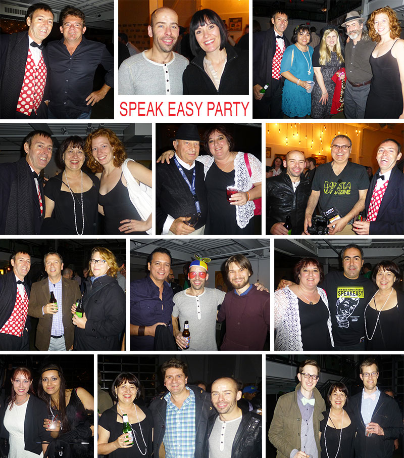 Collage of speak easy party