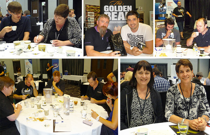 Collage of Golden Bean attendees