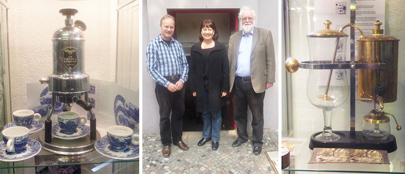 Collage of Karlheinz and Stefan at Berlin Museum