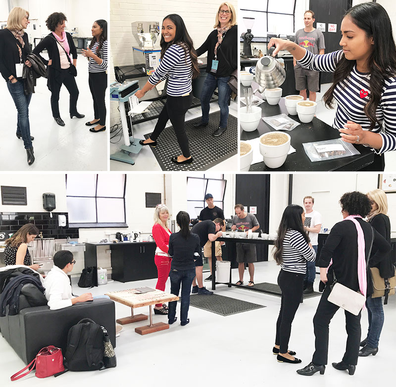 Collage of women at Maillard Atelier