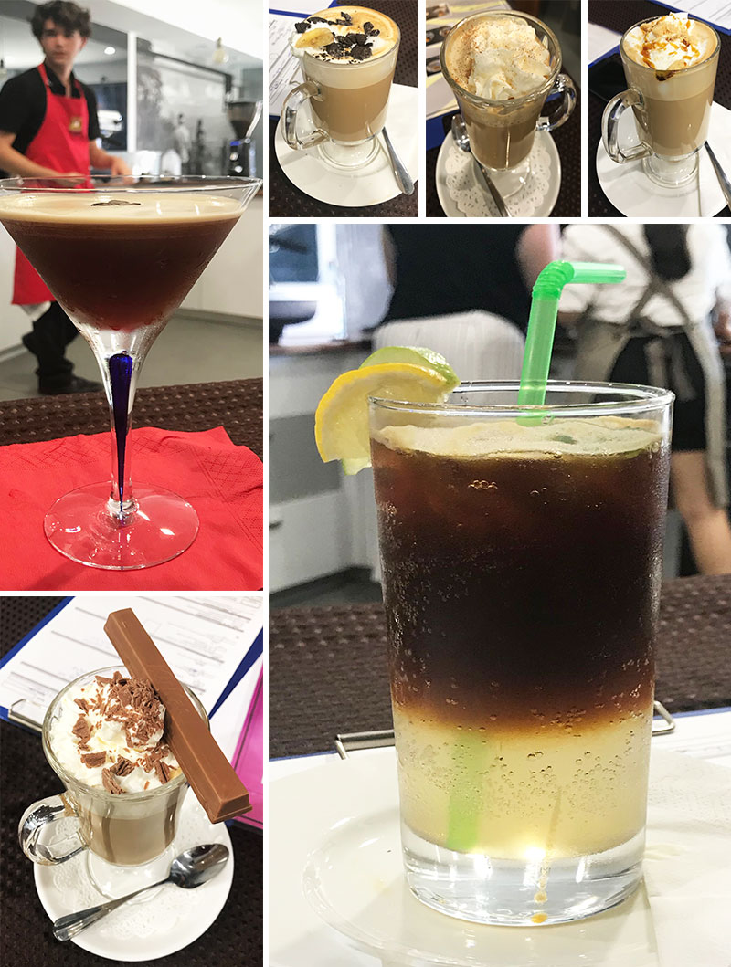 Collage of signature beverages