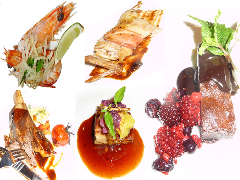 Collage of Degustation dishes