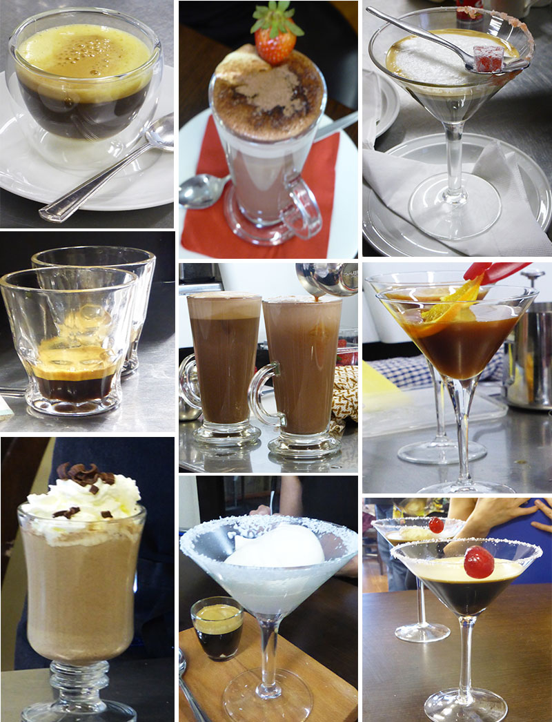 Collage of signature beverages