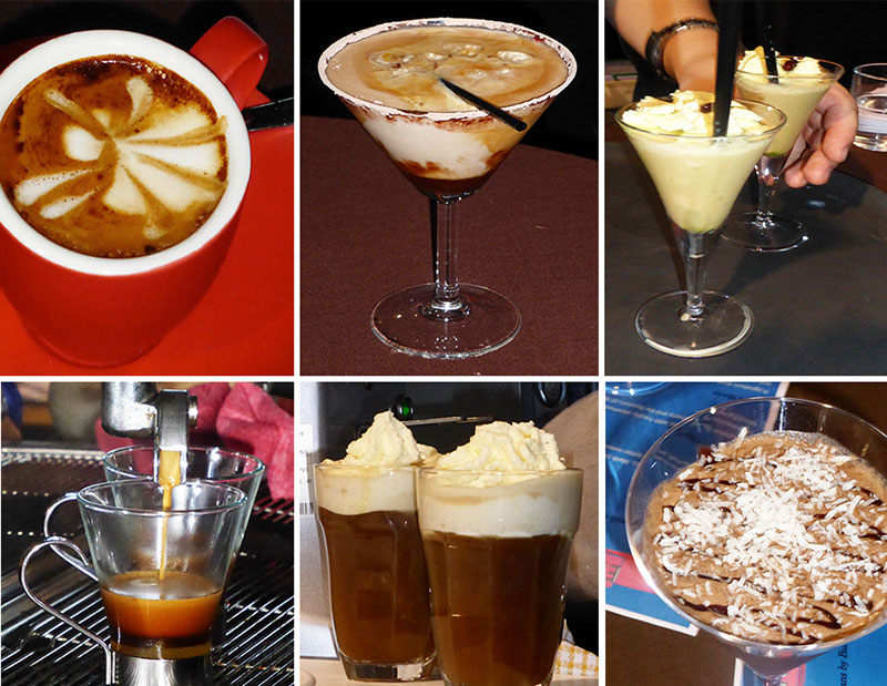 Collage of beverages