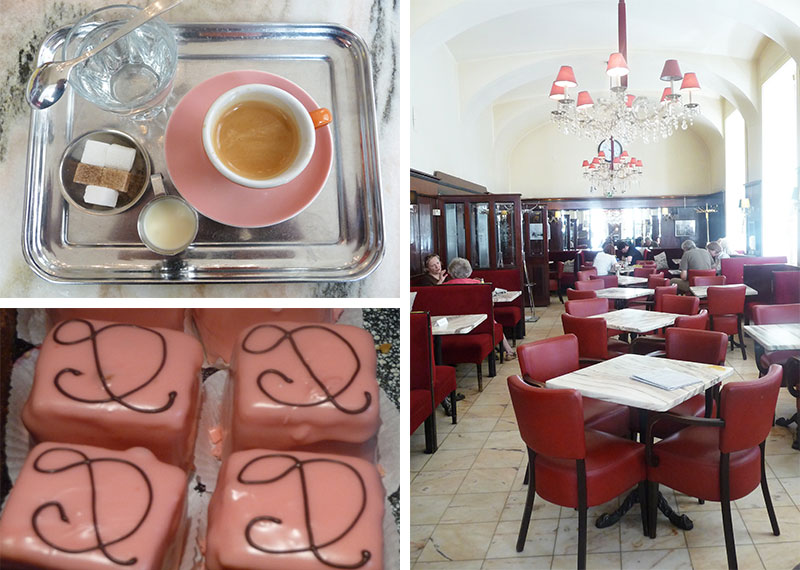 Collage of cafe diglas