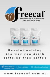 Freecaf advertisement Revolutionin-sing the way you drink caffeine free coffee
